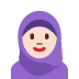 🧕🏻 woman with headscarf: light skin tone display on Twitter